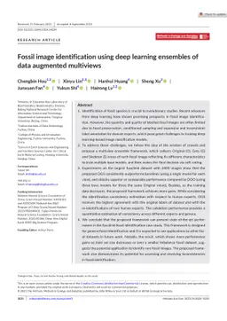 Fossil Image Identification using Deep Learning Ensembles of Data
  Augmented Multiviews