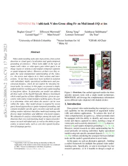 MINOTAUR: Multi-task Video Grounding From Multimodal Queries