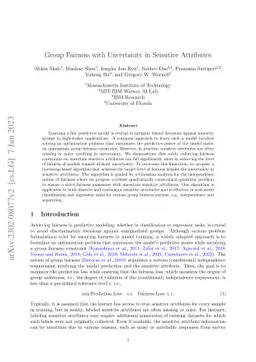 Group Fairness with Uncertainty in Sensitive Attributes