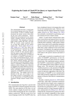 Exploring the Limits of ChatGPT for Query or Aspect-based Text
  Summarization