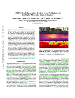 URCDC-Depth: Uncertainty Rectified Cross-Distillation with CutFlip for
  Monocular Depth Estimation
