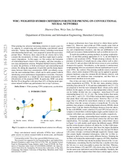 WHC: Weighted Hybrid Criterion for Filter Pruning on Convolutional
  Neural Networks