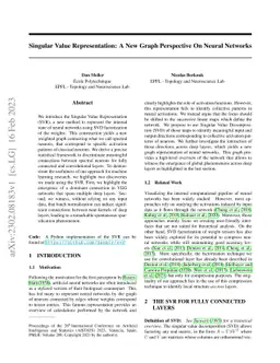 Singular Value Representation: A New Graph Perspective On Neural
  Networks