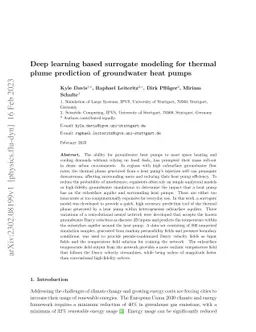 Deep learning based surrogate modeling for thermal plume prediction of
  groundwater heat pumps
