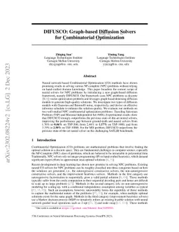 DIFUSCO: Graph-based Diffusion Solvers for Combinatorial Optimization