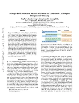 Dialogue State Distillation Network with Inter-slot Contrastive Learning
  for Dialogue State Tracking