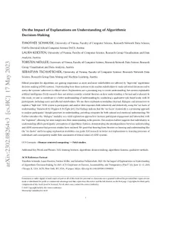 On the Impact of Explanations on Understanding of Algorithmic
  Decision-Making