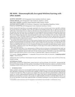 HE-MAN -- Homomorphically Encrypted MAchine learning with oNnx models