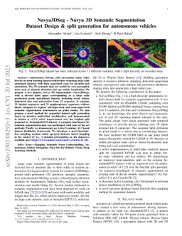 Navya3DSeg -- Navya 3D Semantic Segmentation Dataset & split generation
  for autonomous vehicles