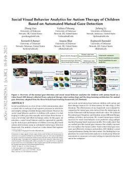 Social Visual Behavior Analytics for Autism Therapy of Children Based on
  Automated Mutual Gaze Detection