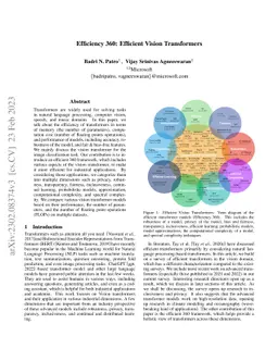Efficiency 360: Efficient Vision Transformers