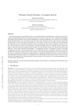Photonic Neural Networks: A Compact Review