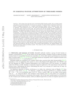 On marginal feature attributions of tree-based models