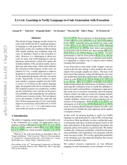 LEVER: Learning to Verify Language-to-Code Generation with Execution