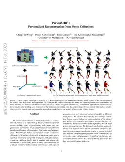 PersonNeRF: Personalized Reconstruction from Photo Collections