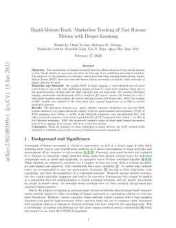 Rapid-Motion-Track: Markerless Tracking of Fast Human Motion with Deeper
  Learning