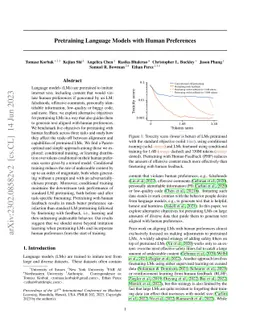 Pretraining Language Models with Human Preferences