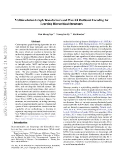 Multiresolution Graph Transformers and Wavelet Positional Encoding for
  Learning Hierarchical Structures
