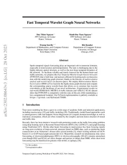Fast Temporal Wavelet Graph Neural Networks