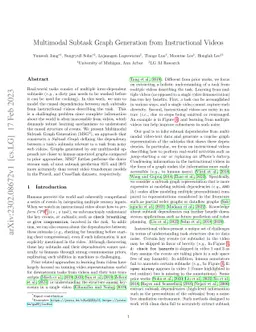 Multimodal Subtask Graph Generation from Instructional Videos