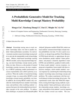 A Probabilistic Generative Model for Tracking Multi-Knowledge Concept
  Mastery Probability