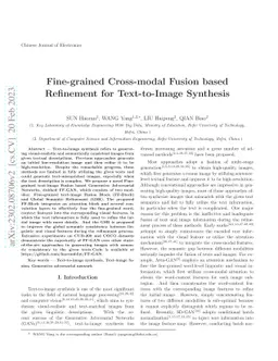 Fine-grained Cross-modal Fusion based Refinement for Text-to-Image
  Synthesis