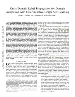 Cross-Domain Label Propagation for Domain Adaptation with Discriminative
  Graph Self-Learning