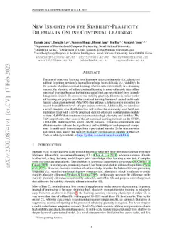 New Insights for the Stability-Plasticity Dilemma in Online Continual
  Learning