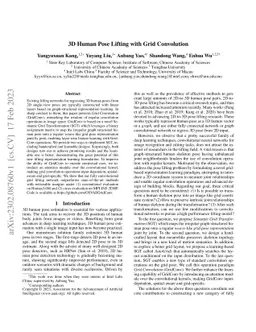 3D Human Pose Lifting with Grid Convolution