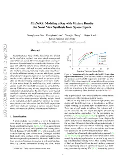 MixNeRF: Modeling a Ray with Mixture Density for Novel View Synthesis
  from Sparse Inputs