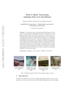 Paint it Black: Generating paintings from text descriptions