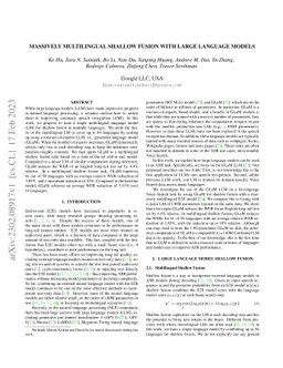 Massively Multilingual Shallow Fusion with Large Language Models