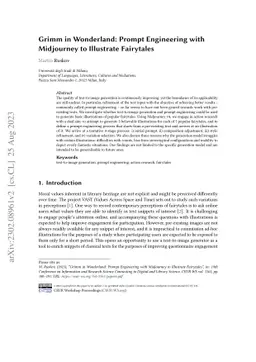 Grimm in Wonderland: Prompt Engineering with Midjourney to Illustrate
  Fairytales