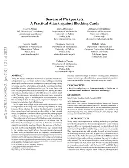 Beware of Pickpockets: A Practical Attack against Blocking Cards