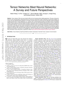 Tensor Networks Meet Neural Networks: A Survey and Future Perspectives