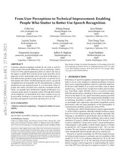 From User Perceptions to Technical Improvement: Enabling People Who
  Stutter to Better Use Speech Recognition
