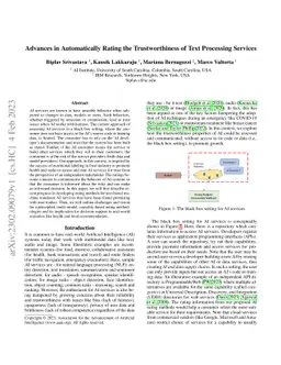 Advances in Automatically Rating the Trustworthiness of Text Processing
  Services