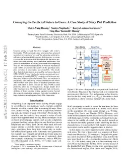 Conveying the Predicted Future to Users: A Case Study of Story Plot
  Prediction