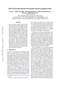 KILM: Knowledge Injection into Encoder-Decoder Language Models