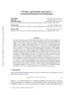 Stochastic Approximation Approaches to Group Distributionally Robust
  Optimization