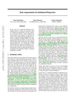 Data Augmentation for Imbalanced Regression