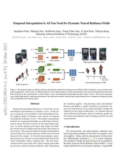 Temporal Interpolation Is All You Need for Dynamic Neural Radiance
  Fields