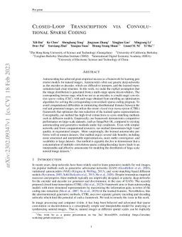 Closed-Loop Transcription via Convolutional Sparse Coding