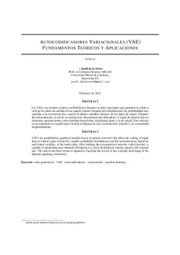 Autocodificadores Variacionales (VAE) Fundamentos Teóricos y
  Aplicaciones