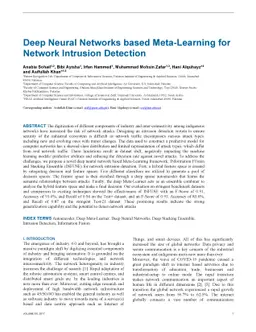 Deep Neural Networks based Meta-Learning for Network Intrusion Detection