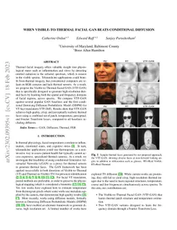 When Visible-to-Thermal Facial GAN Beats Conditional Diffusion