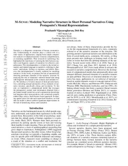 M-SENSE: Modeling Narrative Structure in Short Personal Narratives Using
  Protagonist's Mental Representations