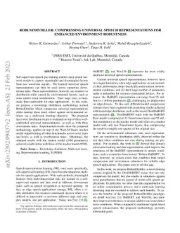 RobustDistiller: Compressing Universal Speech Representations for
  Enhanced Environment Robustness