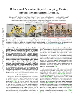 Robust and Versatile Bipedal Jumping Control through Reinforcement
  Learning