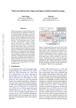 Video-Text Retrieval by Supervised Sparse Multi-Grained Learning